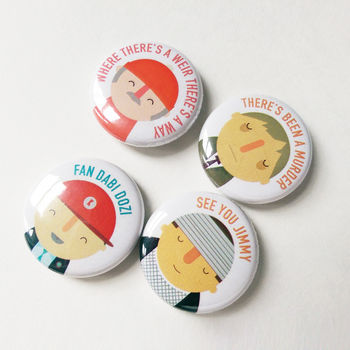 Scottish 'Character' Button Badges, 2 of 2