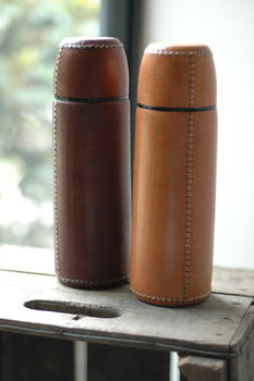 Leather Thermal Vacuum Flask, 3 of 7