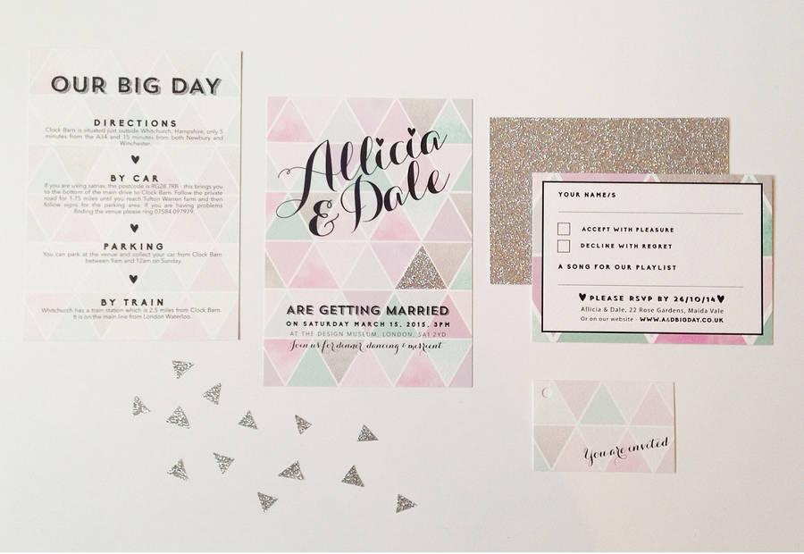 Modern Love Wedding Invitation By Something Kinda Cute 8196