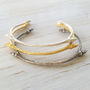 Sterling Silver Or Gold Vermeil Handmade Twig Bangle, thumbnail 1 of 6