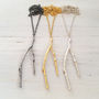 Sterling Silver And Gold Vermeil Long Twig Necklace, thumbnail 2 of 5