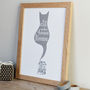 'A Cat Makes A House A Home' Unframed Print, thumbnail 2 of 8
