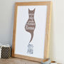 'A Cat Makes A House A Home' Unframed Print, thumbnail 3 of 8