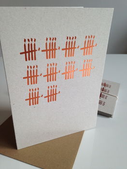 50th Birthday Card With 50 Copper Foiled Candles, 2 of 2