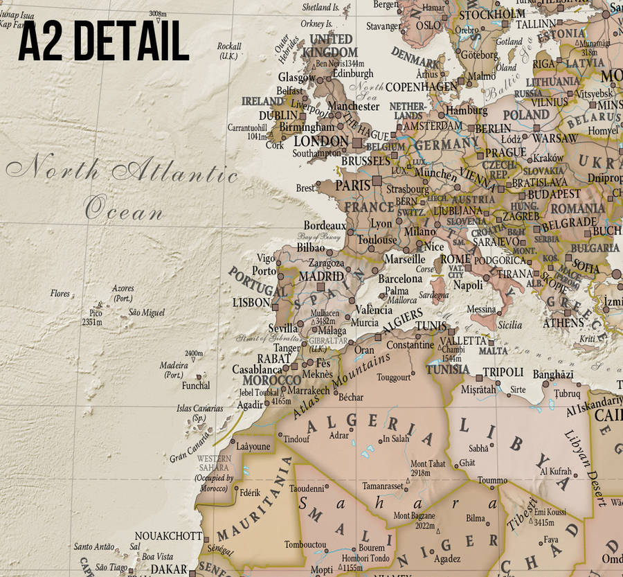 Personalised Antique World Map Pinboard By Maps