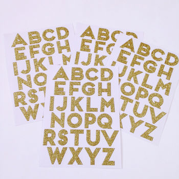 Gold Glitter Alphabet Stickers, 2 of 2