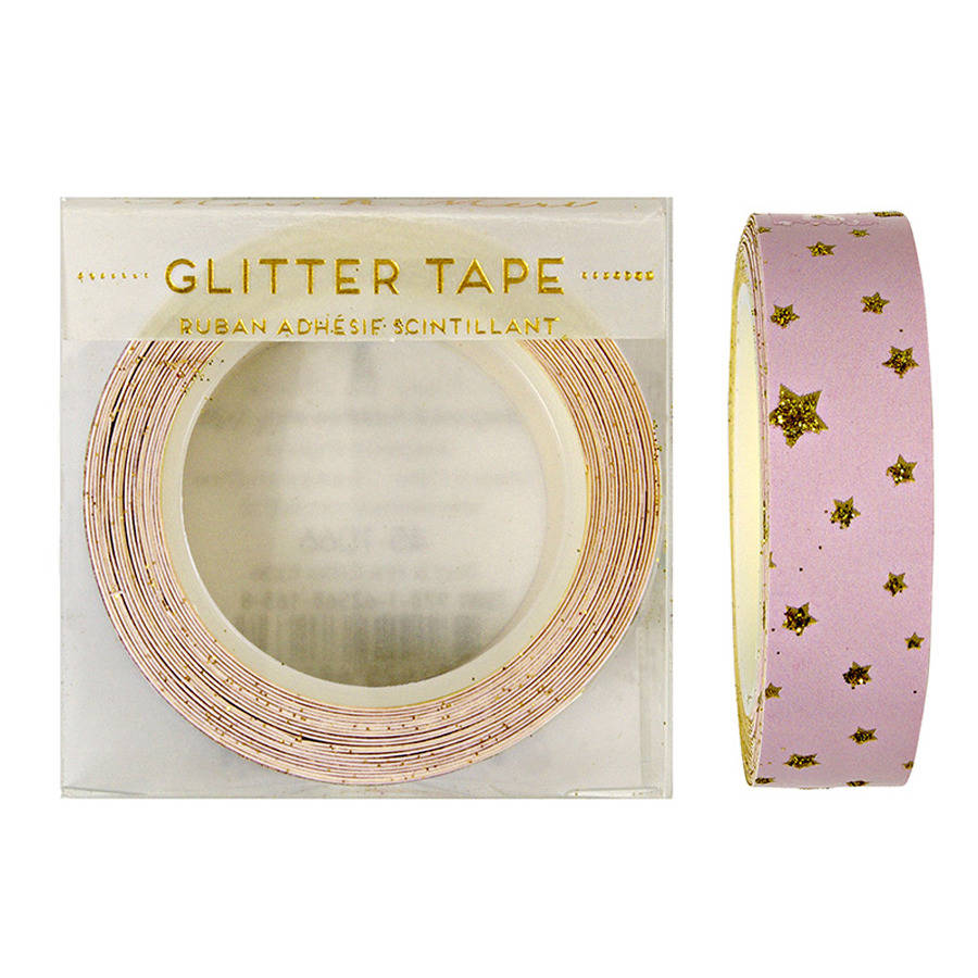 Pink Glitter Stars Tape