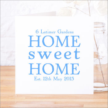 Personalised 'Home Sweet Home' New Home Card, 9 of 9