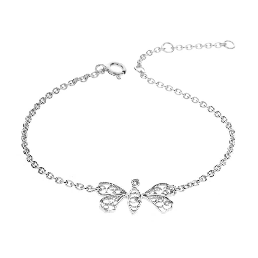 Silver Butterfly Filigree Friendship Bracelet By Lebrusan Studio ...