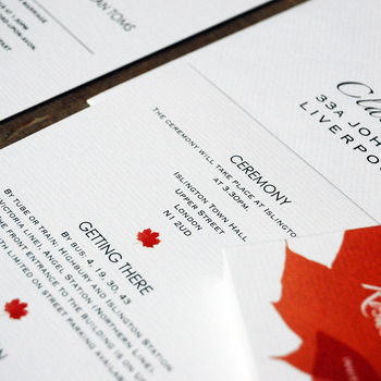 Autumn Leaves Wedding Invitations And Save The Date, 5 of 12