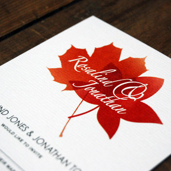 Autumn Leaves Wedding Invitations And Save The Date, 4 of 12