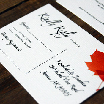 Autumn Leaves Wedding Invitations And Save The Date, 6 of 12