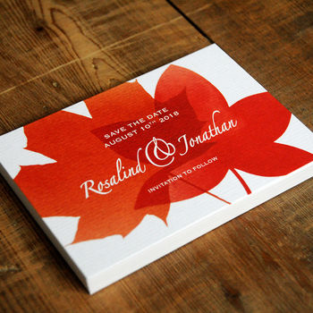 Autumn Leaves Wedding Invitations And Save The Date, 7 of 12