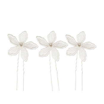Lace Wedding Hair Pins Flowers, 2 of 5