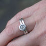 Ethical Silver Engagement Ring Set, thumbnail 3 of 4
