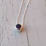 Garnet Silver Slider Necklace, January Birthstone, thumbnail 3 of 3