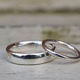 Recycled Silver Wedding Ring Set, thumbnail 2 of 3