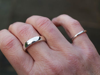 Recycled Silver Wedding Ring Set, 3 of 3