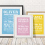 Personalised New Baby Details Print, thumbnail 8 of 8