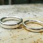 Recycled Silver Comfort Fit Wedding Ring Set, thumbnail 2 of 3