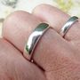 Recycled Silver Comfort Fit Wedding Ring Set, thumbnail 3 of 3