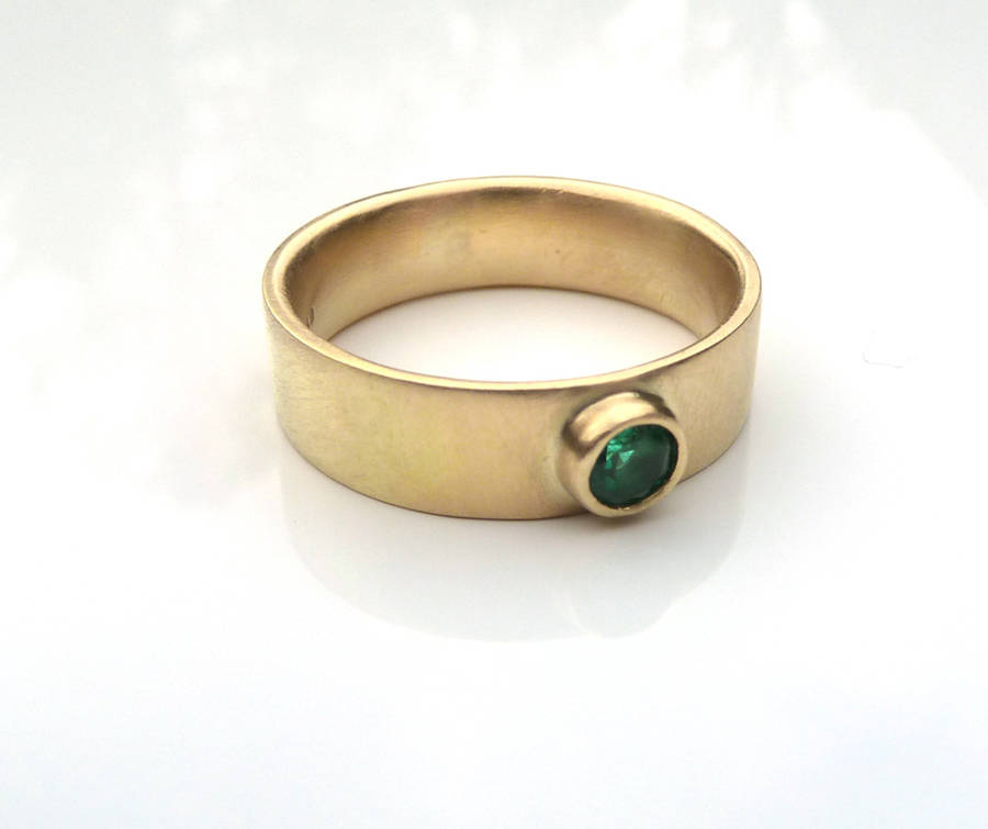Gold Emerald Ring By Karen Johnson | notonthehighstreet.com