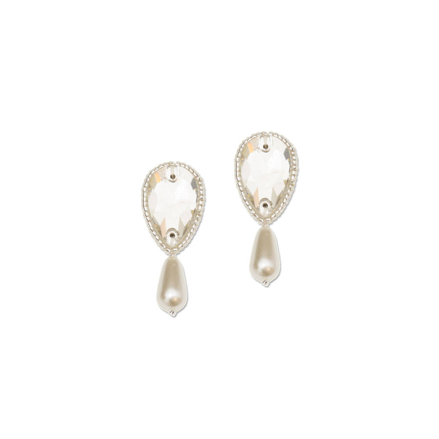 wedding earrings with pearl drop by britten weddings ...