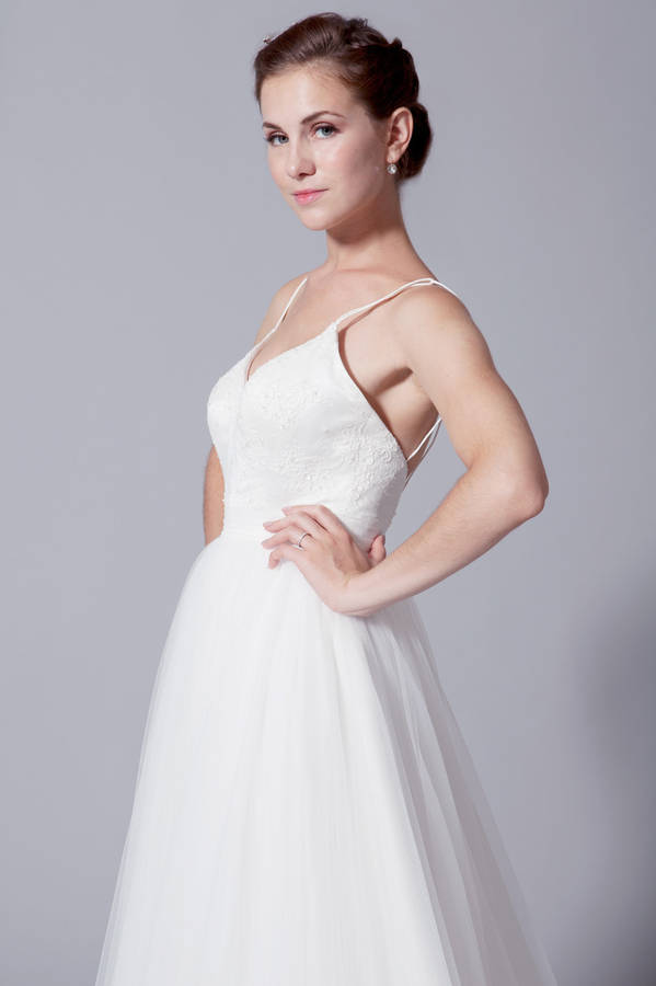 V Neck Embellished Wedding Dress By Elliot Claire London ...