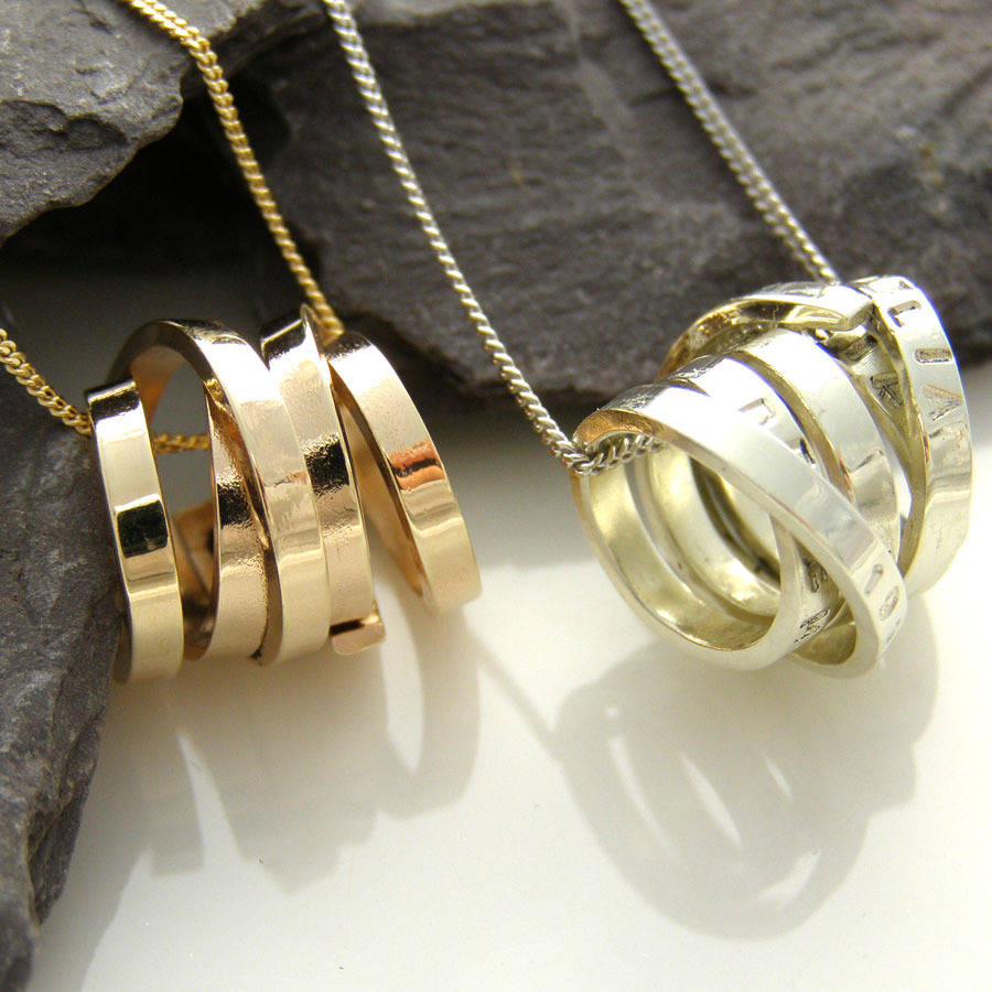 personalised gold scroll necklace by soremi | notonthehighstreet.com