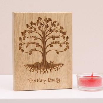 Personalised Family Tree Wooden Artwork, 2 of 6