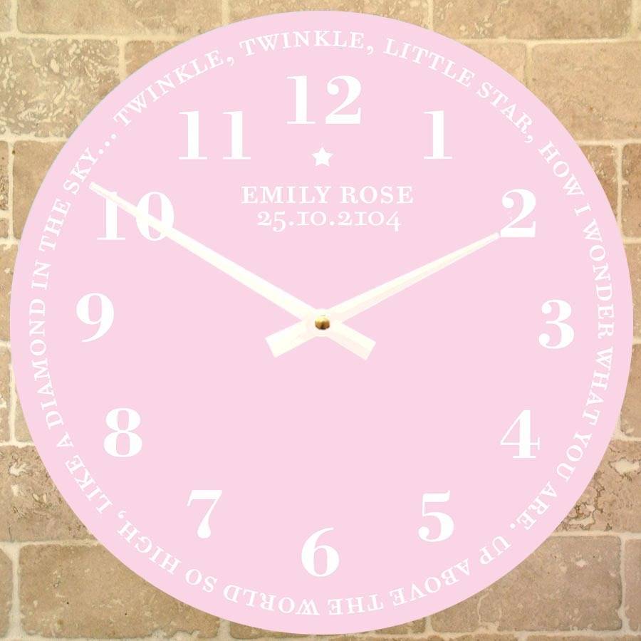 Personalised Nursery Rhyme Clock By CuteClocks
