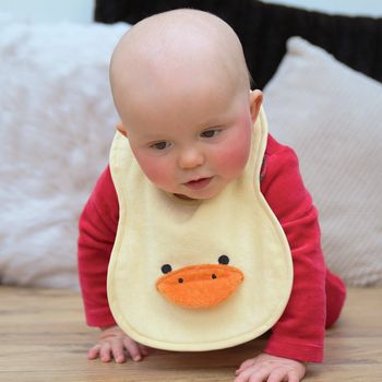 Personalised Cuddly Duck Baby Towel Gift Set, 6 of 9