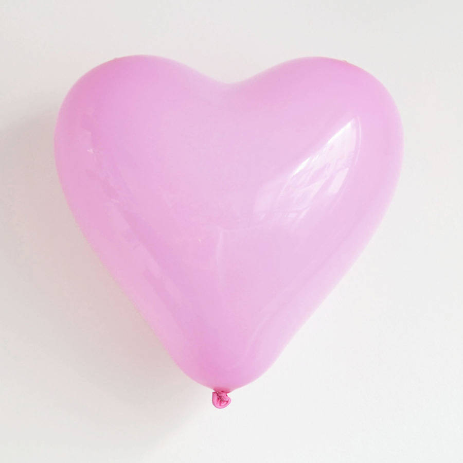 10 Pink Heart Balloons
