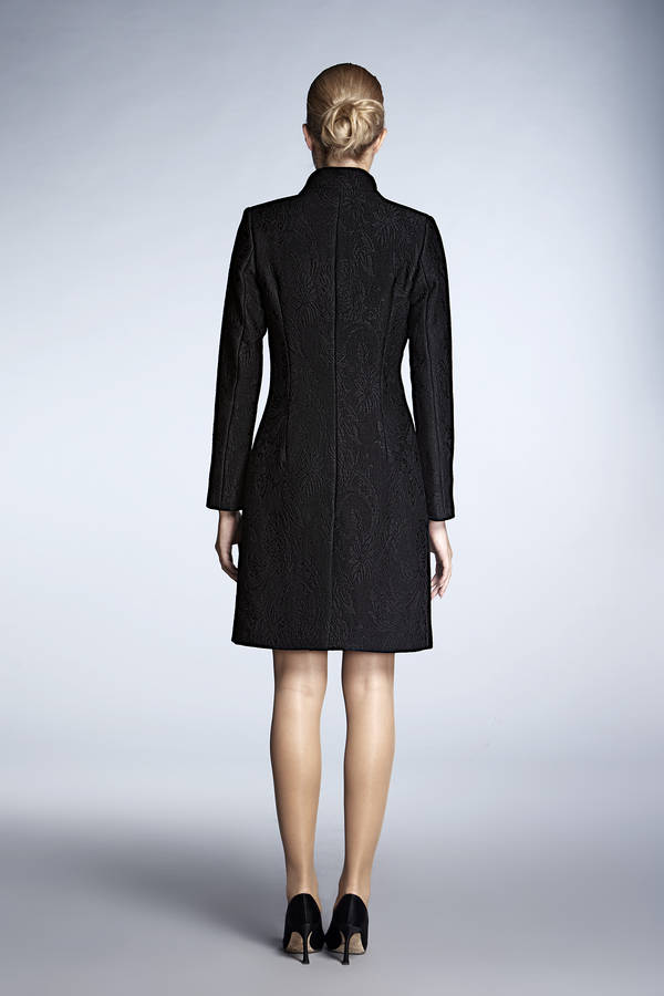 jacquard fitted knee length coat by rumour london | notonthehighstreet.com