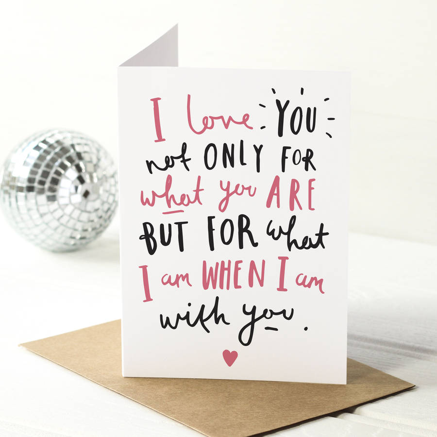 I Love You Quote Valentine s Day Card