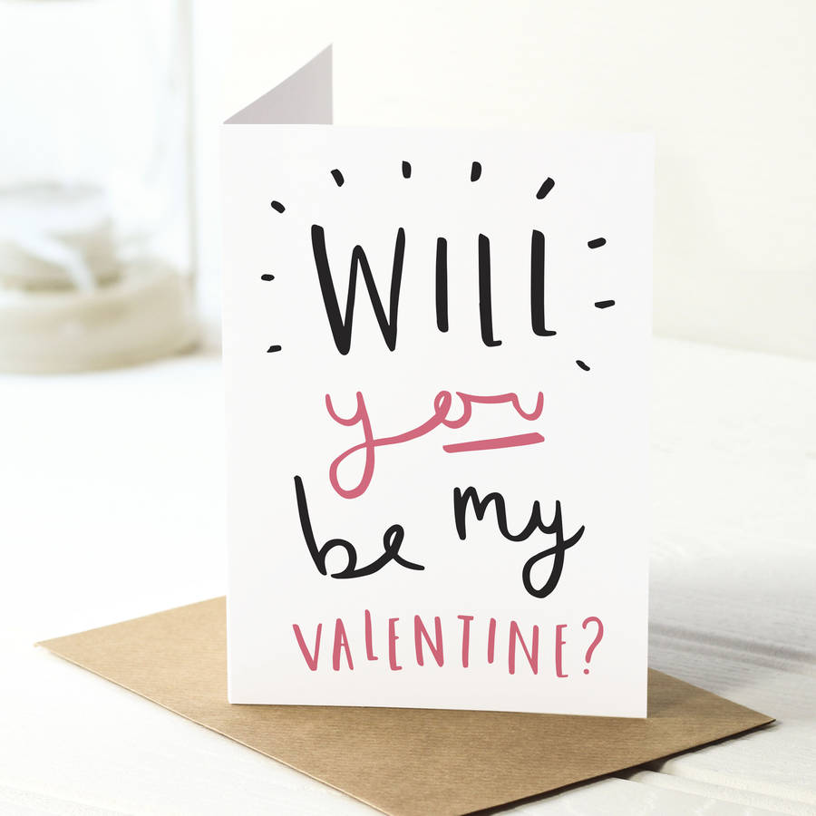 Will You Be My Valentine Card By Old English Company 