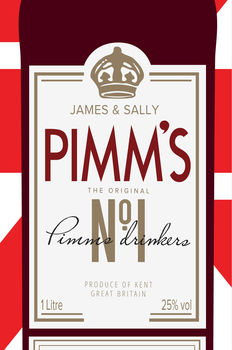 Personalised 'Number One Pimm's Drinkers' Print, 4 of 5
