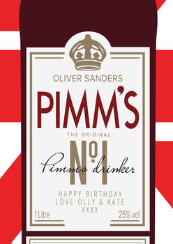 Personalised 'Number One Pimm's Drinkers' Print, 5 of 5
