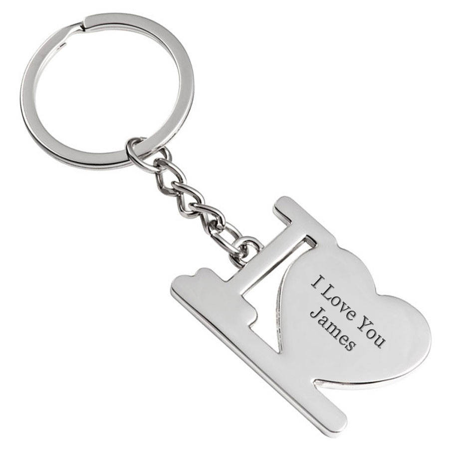 Personalised Engraved I Love You Keyring By GiftsOnline4U ...