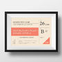 Personalised Retro Style Sports Ticket Print, thumbnail 2 of 3