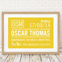 Personalised Baby Birth Details Print, thumbnail 8 of 10