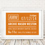 Personalised Baby Birth Details Print, thumbnail 9 of 10