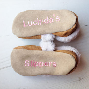 Personalised Children's Merino Sheepskin Slippers, 7 of 11