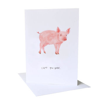I Got You Babe Pig Valentines Card, 2 of 2