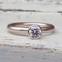 Diamond Solitaire Ring In Recycled 14ct White Gold, thumbnail 5 of 5