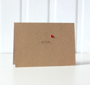 Mr And Mrs Card, Personalised Engagement Card, Wedding, 2 of 4