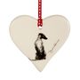 Serene Whippet Dog Hanging Love Heart, thumbnail 2 of 3