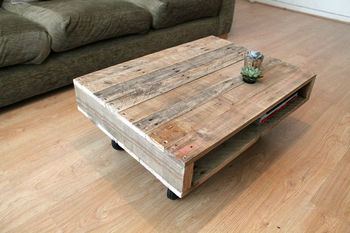 'On Wheels' Small Wood Coffee Table, 7 of 7