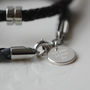Personalised Pendant Leather Wristband, thumbnail 3 of 8