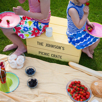 Personalised Wooden Picnic Crate Hamper, 3 of 5